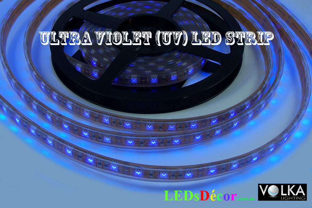 LED Strip SMD 5050 30pcs/m Ultraviolet (UV) Waterproof 7.2W/m 12V Reduced