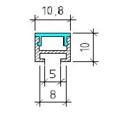 MINI Aluminium LED Profile Surface Mounted Type2