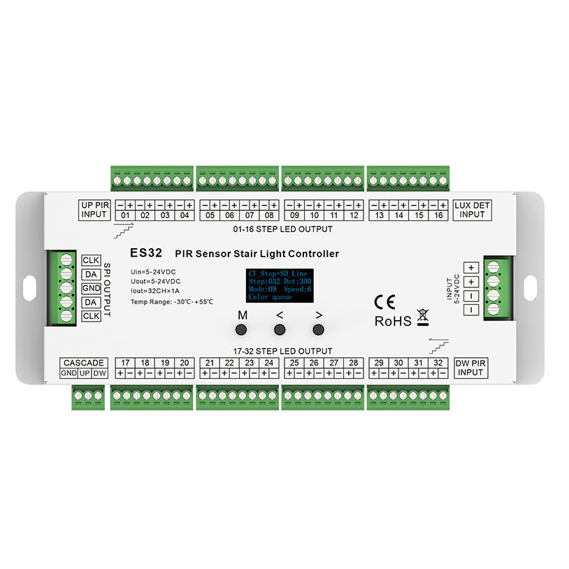 ES32 32-Channel PIR Motion Sensor Stair Light Controller