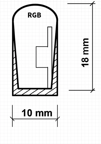 Mini Neon Flex RGB dimensions
