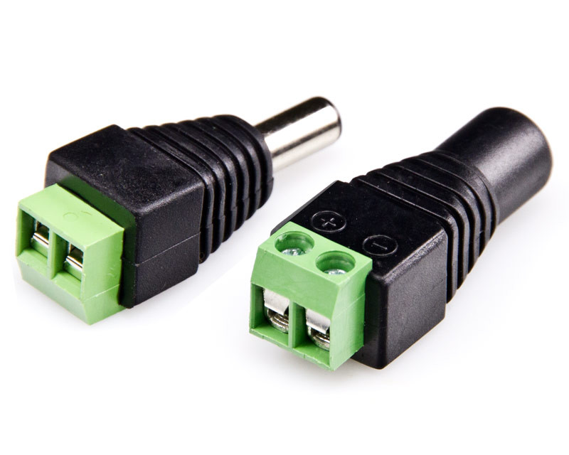 DC Connector with screw terminal male or female