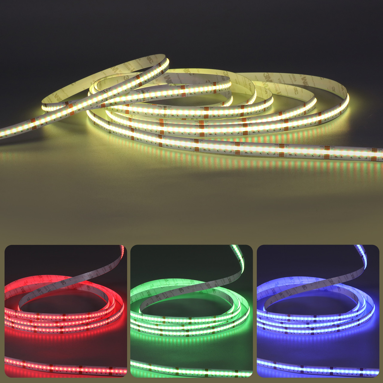RGB+CCT Dotless LED Strip 24V 19.2W/m 840 LEDs/m IP20 (Colour + Tunable White)
