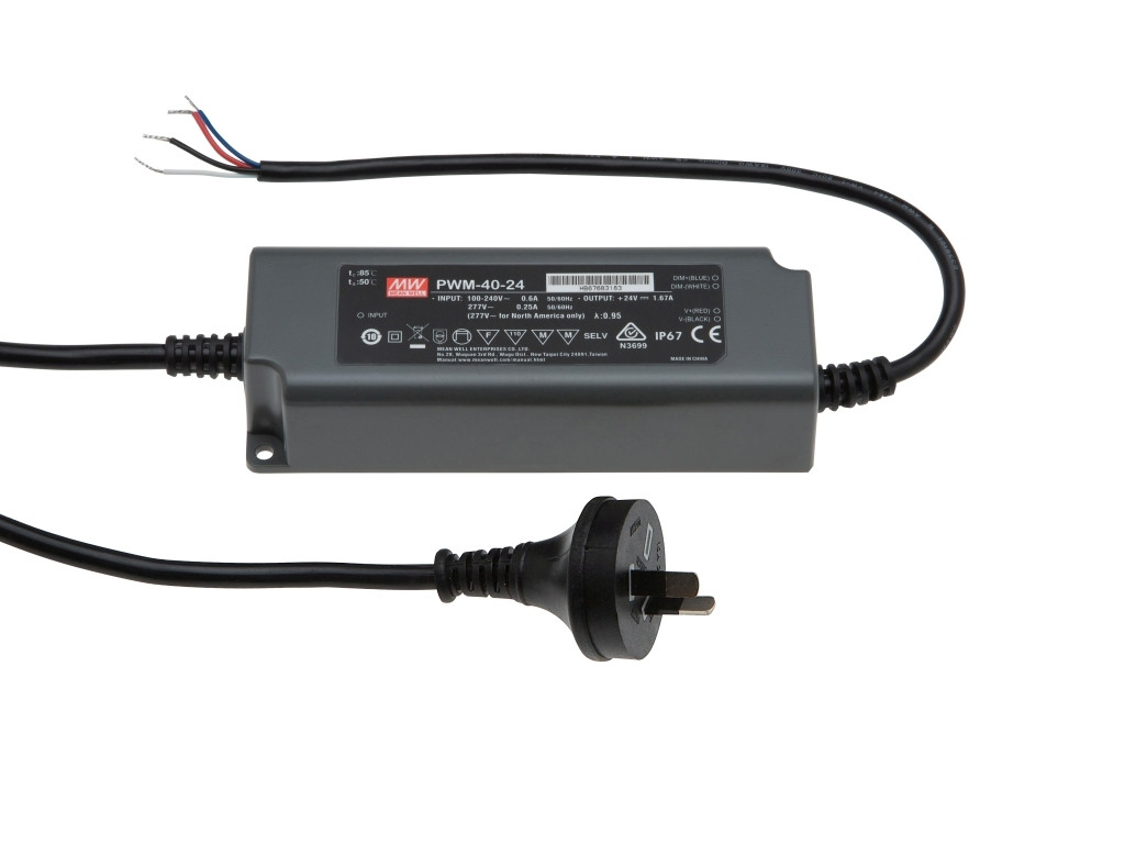 Mean Well PWM-40 Power Supply IP67 24V