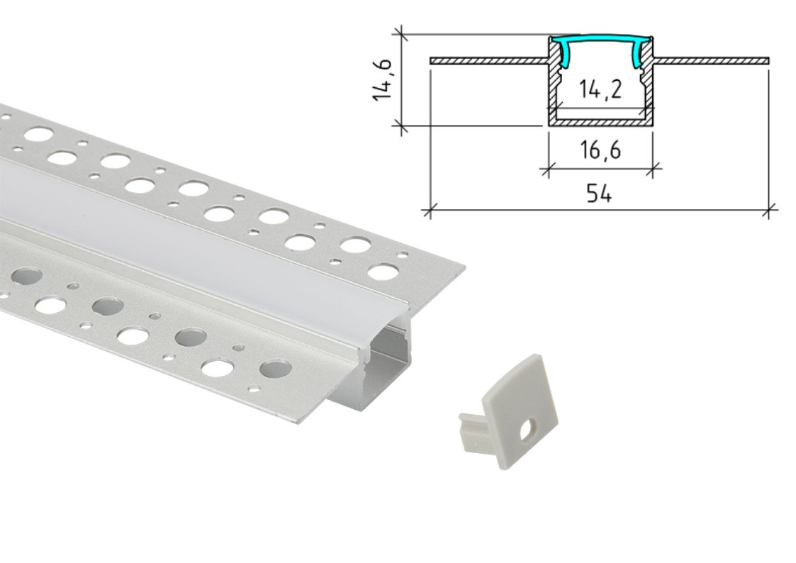 Plaster-In  LED Profile PA-44 Type 3